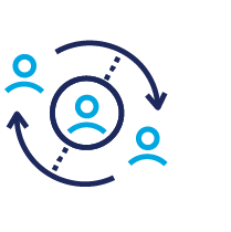 Improve internal and external collaboration icon