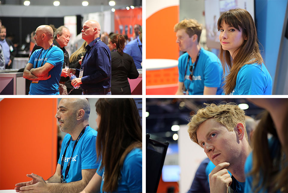 Close up shots of Intertrust team members listening and learning from our customers.
