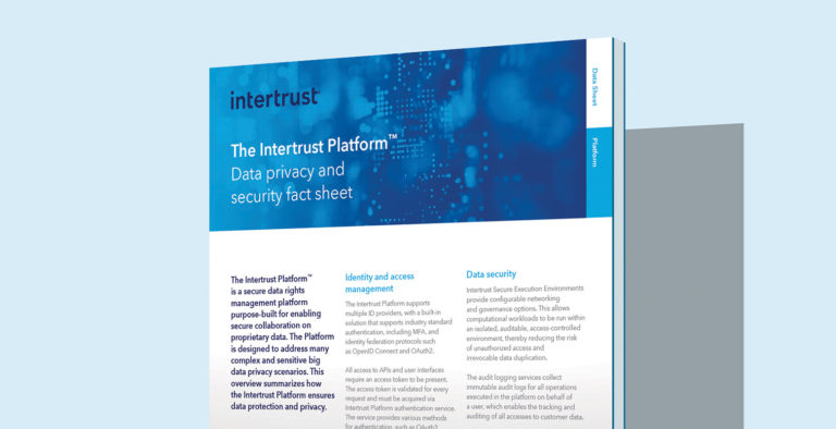 The Intertrust Platform: Data privacy and security fact sheet thumbnail