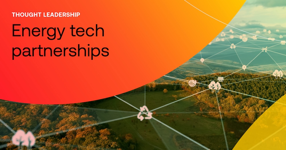 Collaboration and coordination: Creating strategic partnerships and ecosystems in energy tech hero graphic