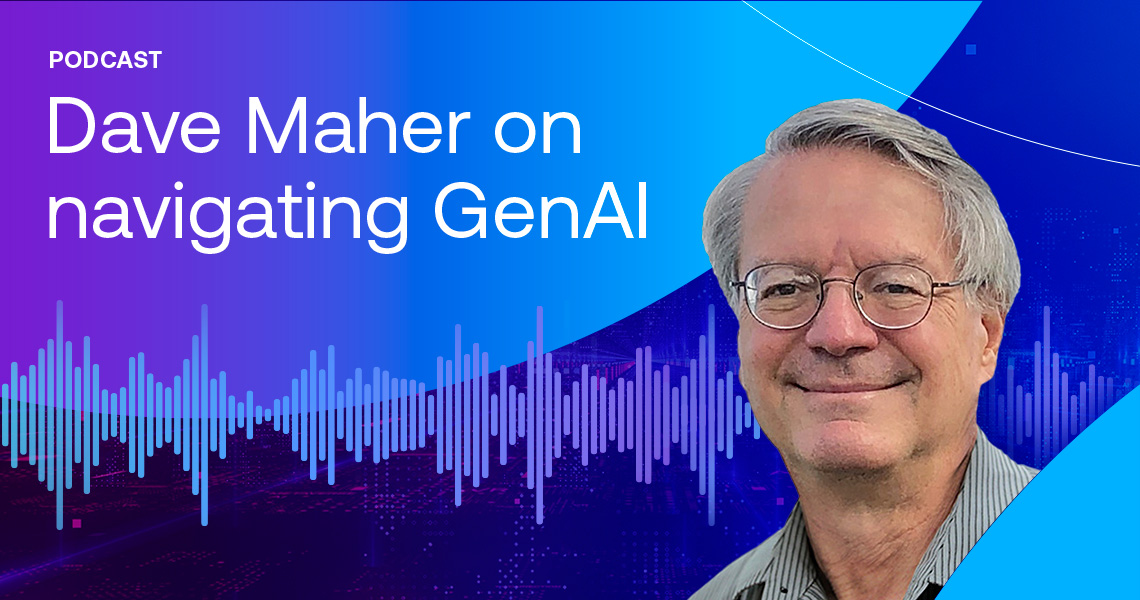 Intertrust CTO David Maher is featured in generative AI and policy podcast hero graphic