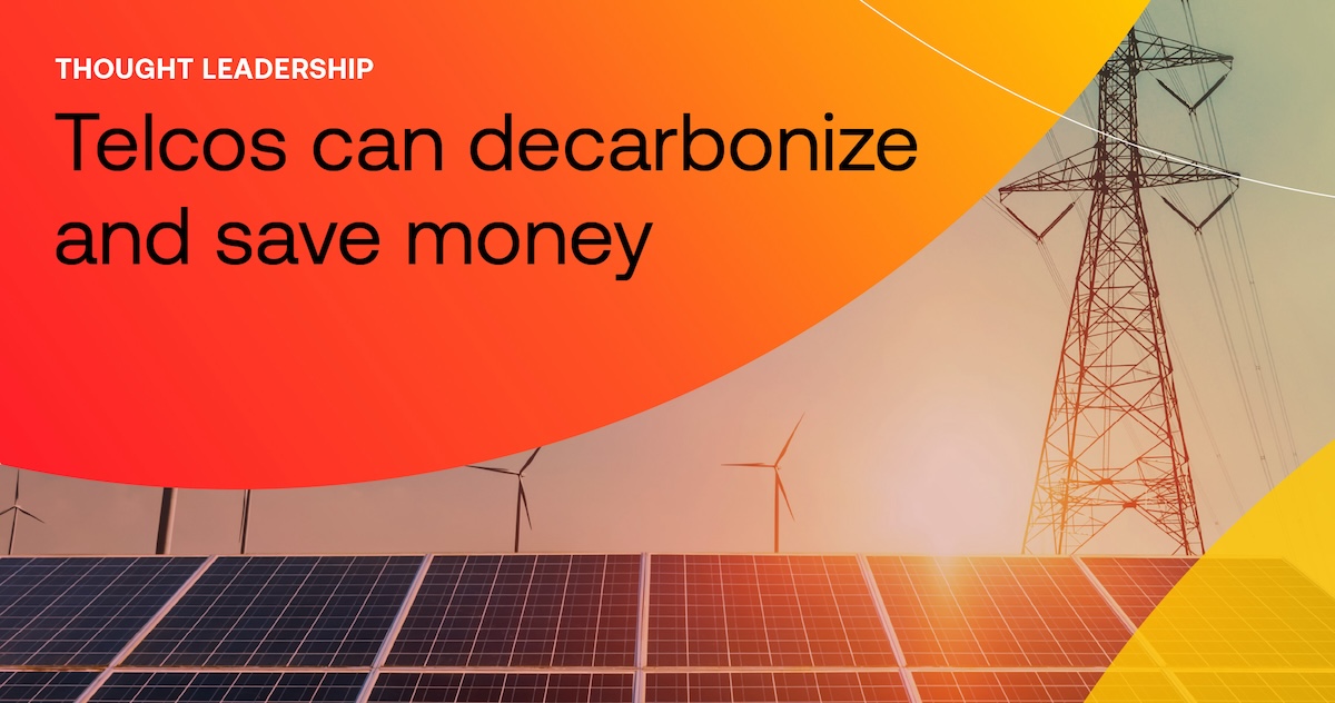 Energy for Telcos: How to decarbonize and save money? hero graphic